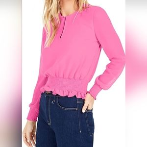 Becca Tilley X Bar III Long Sleeve Henley Top Size Large